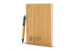 A5 Bamboe Notitieboek & Pen Set
