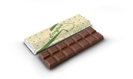 Chocoladereep met recycled papier