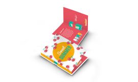 Vouwkaart met rolletje pepermunt