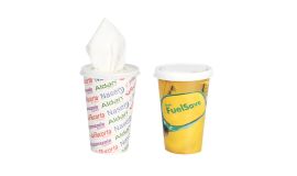 Beker met tissues bedrukken