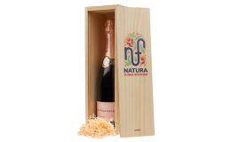 Houten wijnkist 1 vaks (750 ml)