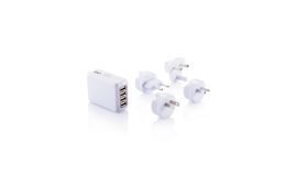 Reisstekker met 4 USB poorten
